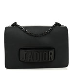 Ultra Matte Calfskin J'Adior Chain Flap Bag Black