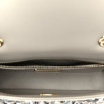 Sequin Mini Flap Gray Black White Pearly White