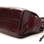 Glossy Calfskin Triangle Large Bonnie Shoulder Bag Bordeaux