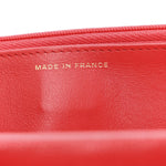 Caviar Quilted Wallet on Chain WOC Red