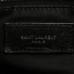 Lambskin Quilted Medium Loulou Puffer Monogram Chain Satchel Black