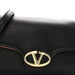 Lambskin Vlogo Mini Crossbody Bag Black