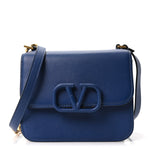 Grainy Calfskin Small VSling Shoulder Bag Blue