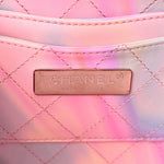 PVC Patent Calfskin Patent Lambskin Vertical Vanity Case Pink