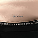 Nappa Calfskin Quilted Touch B Puffy Clutch Light Beige