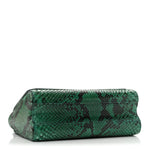 Snakeskin Twist Shoulder Bag MM Green
