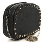 Calfskin Rockstud Mini Crossbody Bag Black