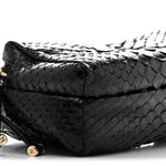 Snakeskin Waist Bag Black