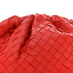 Nappa Maxi Intrecciato The Pouch Oversized Clutch Bright Red