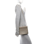 Lambskin Large Trio Crossbody Bag Beige