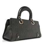 Metallic Calfskin Cannage Stitched Small East West Lady Dior Bronze