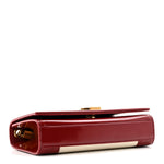 Nappa Patent Calfskin Two-Toned Small Monogram Kate Satchel Off White Oxblood Red