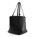 Grained Calfskin Park Tote Three Black