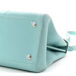 Grained Calfskin MM Brillant Satchel Light Blue