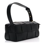Lambskin Maxi Intrecciato Small Brick Cassette Bag Black