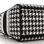 Canvas Houndstooth Embroidered Medium Lady D-Lite Black White