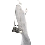 Lambskin Sequin Beaded Extra Mini Coco Handle Flap Black White