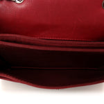 Caviar Quilted Flap With Chain Red