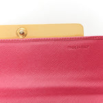 Saffiano Crystal Continental Flap Wallet Peonia
