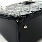 Patent Cannage Medium Lady Dior Black