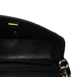 Lambskin Quilted Mini Rectangular Flap Black