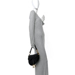 Grained Calfskin Saddle Bag Black