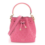Calfskin Star Studded Bon Bon Bucket Bag Candy Pink