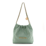 Shiny Calfskin Quilted Small Chanel 22 Light Green