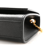 Calfskin Crocodile Embossed Small Classic Monogram Kate Tassel Satchel Black
