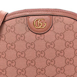 Monogram Textured Dollar Calfskin Small Ophidia Dome Shoulder Bag Cloche Rose Pink