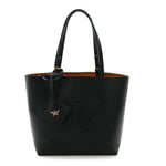 Grained Calfskin Mini Himmel Shopper Tote Black