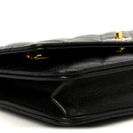 Caviar Quilted CC Turnlock Wallet On Chain WOC Black