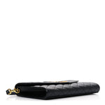 Grain De Poudre Textured Mixed Matelasse Triquilt Monogram Clutch Black