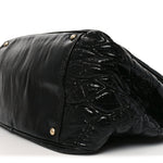 Vinyl Rodeo Accordion Flap Bag Black