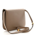 Liege Calfskin Medium Classic Box Flap Bag Taupe
