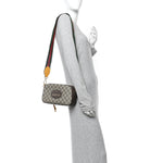 GG Supreme Monogram Web Neo Vintage Shoulder Bag Beige New Acero Crop