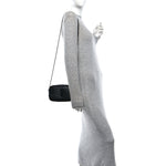 Calfskin Matelasse Monochrome Monogram Mini Lou Camera Bag Black
