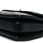 Lambskin Quilted Small Trendy CC Dual Handle Flap Bag Black