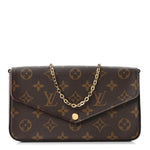 Monogram Pochette Felicie Chain Wallet Fuchsia