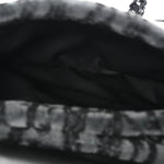 Oblique Mink Fur Saddle Soft Bag Dark Grey