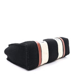 Felt Calfskin Medium Woody Ribbon Tote Black