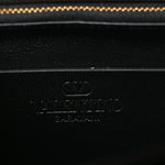 Shiny Calfskin Vain Shoulder Bag Black