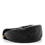 Caviar Quilted Small Messenger Flap Black