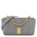 Lambskin Quilted Small Lola Bag Grey
