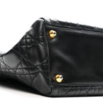 Lambskin Cannage Large Lady Dior Black