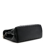 Calfskin Y Quilted Monogram Medium Loulou Chain Satchel Black
