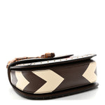 GG Supreme Monogram Studded Calfskin Centum Medium Bamboo 1947 Top Handle Bag Beige Ebony Multicolor