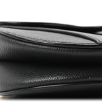 Grained Calfskin Mini Saddle Bag Black