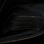 Crinkled Calfskin Matelasse Monogram Medium Niki Chain Satchel Black