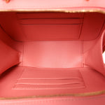 Lambskin Quilted Top Handle Small Vanity Case Pink